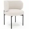Lot de 4 - Chaise de Salle à Manger en bouclette fausse fourrure Tapissée - Boucles Blanches  - Loraine image 7