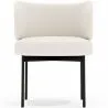 Lot de 4 - Chaise de Salle à Manger en bouclette fausse fourrure Tapissée - Boucles Blanches  - Loraine image 7