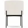Lot de 4 - Chaise de Salle à Manger en bouclette fausse fourrure Tapissée - Boucles Blanches  - Loraine image 7
