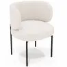 Lot de 4 - Chaise de Salle à Manger en bouclette fausse fourrure Tapissée - Boucles Blanches  - Loraine image 7
