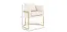 Chaise de salle à manger - Avec accoudoirs en bouclette fausse fourrure Tapissée - Boucles Blanches - Giorgia image 7