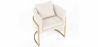 Chaise de salle à manger - Avec accoudoirs en bouclette fausse fourrure Tapissée - Boucles Blanches - Giorgia image 7