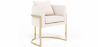 Chaise de salle à manger - Avec accoudoirs en bouclette fausse fourrure Tapissée - Boucles Blanches - Giorgia image 7