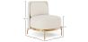 Fauteuil Design - Revêtement en Tissu Bouclé - Kanla image 7