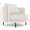 Fauteuil de Designer - Revêtement en Tissu Bouclé - Maura image 7