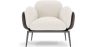Fauteuil en bouclette fausse fourrure Tapissée - Boucles Blanches- Vandan image 7