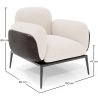 Fauteuil en bouclette fausse fourrure Tapissée - Boucles Blanches- Vandan image 7
