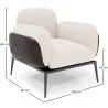 Fauteuil en bouclette fausse fourrure Tapissée - Boucles Blanches- Vandan image 7