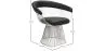 Chaise de salle à manger avec accoudoirs - Cuir et métal - Barrel image 7