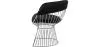 Chaise de salle à manger avec accoudoirs - Cuir et métal - Barrel image 7