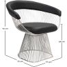 Chaise de salle à manger avec accoudoirs - Cuir et métal - Barrel image 7