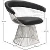 Chaise de salle à manger avec accoudoirs - Cuir et métal - Barrel image 7