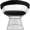 Chaise de salle à manger avec accoudoirs - Cuir et métal - Barrel image 7