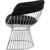 Chaise de salle à manger avec accoudoirs - Cuir et métal - Barrel image 7
