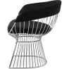Chaise de salle à manger avec accoudoirs - Cuir et métal - Barrel image 7