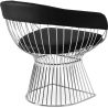 Chaise de salle à manger avec accoudoirs - Cuir et métal - Barrel image 7