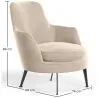 Fauteuil de Design Rembourré en Velours Style Contemporain - Hanneh image 7