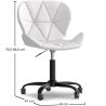 Chaise de bureau avec roulettes - Chaise pivotante de bureau - Revêtement en similicuir - Structure noire Wito image 7