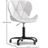 Chaise de bureau avec roulettes - Chaise pivotante de bureau - Revêtement en similicuir - Structure noire Wito image 7