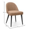 Chaise de Salle à Manger - Revêtue de Velours - Grata image 7
