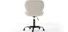 Chaise de bureau avec roulettes - Chaise pivotante de bureau - Rembourrée en tissu bouclé - Structure noire Wito image 7