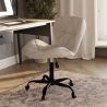 Chaise de bureau avec roulettes - Chaise pivotante de bureau - Rembourrée en tissu bouclé - Structure noire Wito image 7