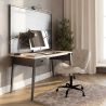 Chaise de bureau avec roulettes - Chaise pivotante de bureau - Rembourrée en tissu bouclé - Structure noire Wito image 7
