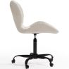 Chaise de bureau avec roulettes - Chaise pivotante de bureau - Rembourrée en tissu bouclé - Structure noire Wito image 7