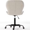 Chaise de bureau avec roulettes - Chaise pivotante de bureau - Rembourrée en tissu bouclé - Structure noire Wito image 7