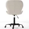 Chaise de bureau avec roulettes - Chaise pivotante de bureau - Rembourrée en tissu bouclé - Structure noire Wito image 7