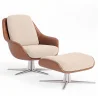 Fauteuil Design Contemporain Tapissé avec Repose-pieds - Asher image 7
