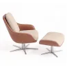 Fauteuil Design Contemporain Tapissé avec Repose-pieds - Asher image 7