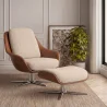 Fauteuil Design Contemporain Tapissé avec Repose-pieds - Asher image 7