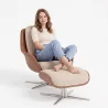 Fauteuil Design Contemporain Tapissé avec Repose-pieds - Asher image 7