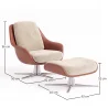 Fauteuil Design Contemporain Tapissé avec Repose-pieds - Asher image 7