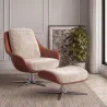 Fauteuil Design Contemporain Tapissé avec Repose-pieds - Asher image 7