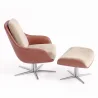 Fauteuil Design Contemporain Tapissé avec Repose-pieds - Asher image 7