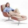 Fauteuil Design Contemporain Tapissé avec Repose-pieds - Asher image 7