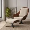Fauteuil Design Contemporain Tapissé avec Repose-pieds - Asher image 7