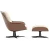 Fauteuil Design Contemporain Tapissé avec Repose-pieds - Asher image 7