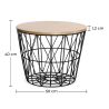 Table d'appoint ronde - Design industriel - Bois et métal - Basker image 7
