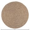 Tapis rond en jute - Boho Bali - 120 CM - Yuri image 7