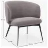 Fauteuil Design Courbé Tapissé Style Contemporain - Opreh image 7