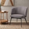 Fauteuil Design Courbé Tapissé Style Contemporain - Opreh image 7