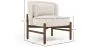 Fauteuil en bois et en Bouclette Fausse Fourrure Tapissée - Boucles Blanches - Brina image 7