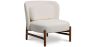 Fauteuil en bois et en Bouclette Fausse Fourrure Tapissée - Boucles Blanches - Brina image 7