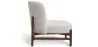 Fauteuil en bois et en Bouclette Fausse Fourrure Tapissée - Boucles Blanches - Brina image 7