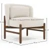 Fauteuil en bois et en Bouclette Fausse Fourrure Tapissée - Boucles Blanches - Brina image 7