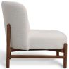 Fauteuil en bois et en Bouclette Fausse Fourrure Tapissée - Boucles Blanches - Brina image 7