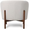 Fauteuil en bois et en Bouclette Fausse Fourrure Tapissée - Boucles Blanches - Brina image 7